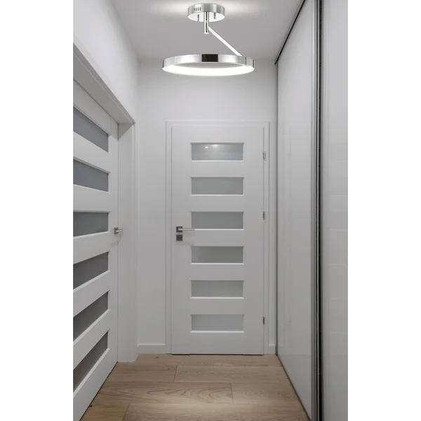 Jonathan Y Owen 17.5x22 Dimmable Integrated LED Metal Semi-Flush Mount - Chrome JYL7016A