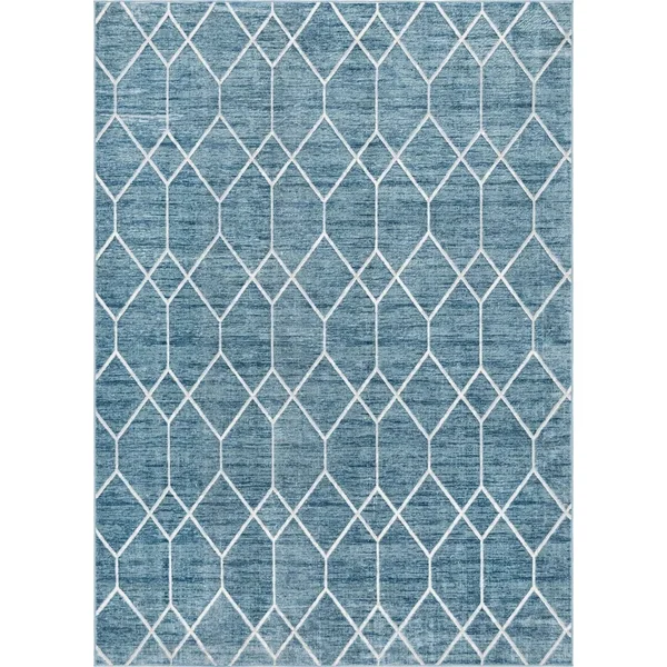 Unique Loom Matrix Trellis Deco Rug, Size: 7& 0 x 10& 0, Gray