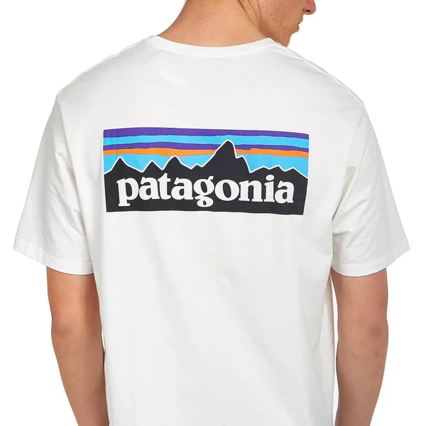 Patagonia Men's P-6 Logo Organic T-Shirt White - XXL