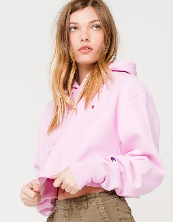 Champion REVERSE Weave Cropped Cut Hoodie Ice Cake