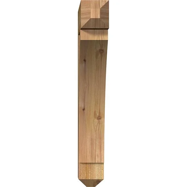 Ekena Millwork BKT04X20X28THR04RWR 4x22W x 20x22D x 28x22H Thorton Craftsman Rough Sawn BRACKET, Western Red Cedar