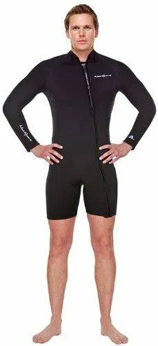 7mm Men's NeoSport Scuba Step-In Wetsuit Jacket - Black