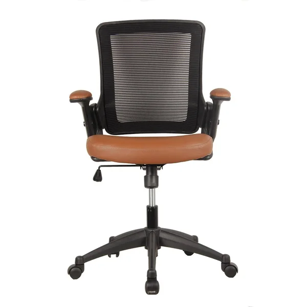 Enterprises Modern Designs Brown/Black Mesh Mid-Back Height Adjustable Armrest Task Office Chair