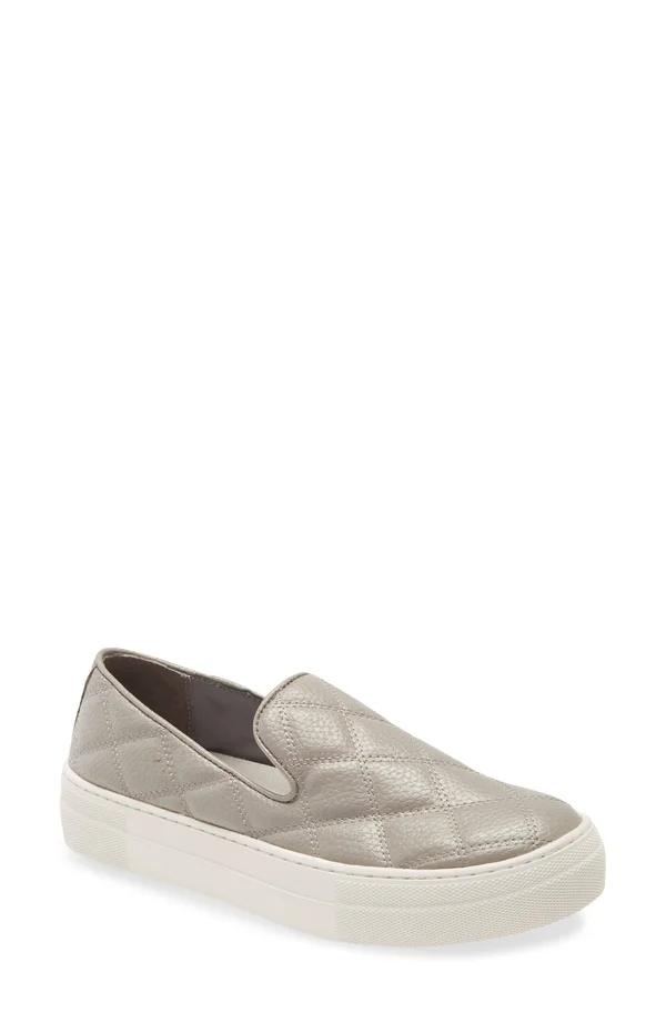 Women's Steve Madden Globe Quilted Slip-On Sneaker, Size 10 M - Grey
