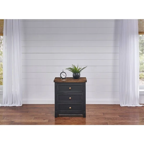 A-America Stone Creek Nightstand - Black