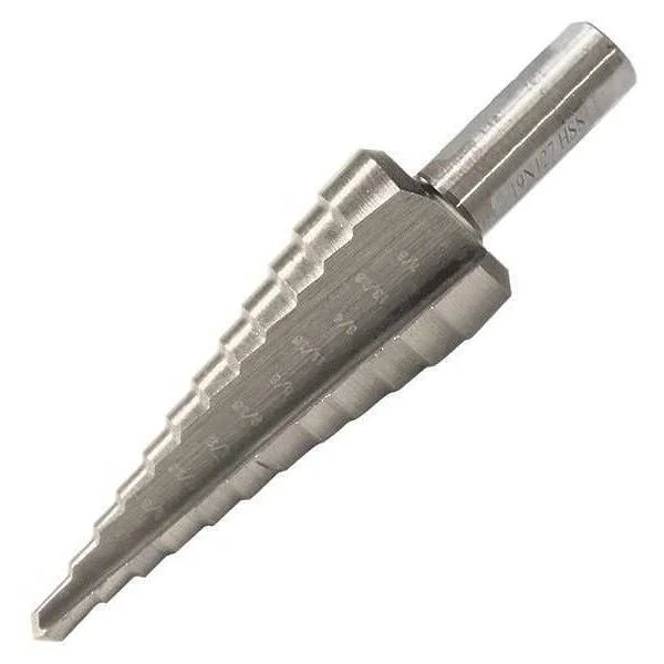 Westward 19N127 HSS Step Drill Bit 12 Sizes, 3/16-7/8
