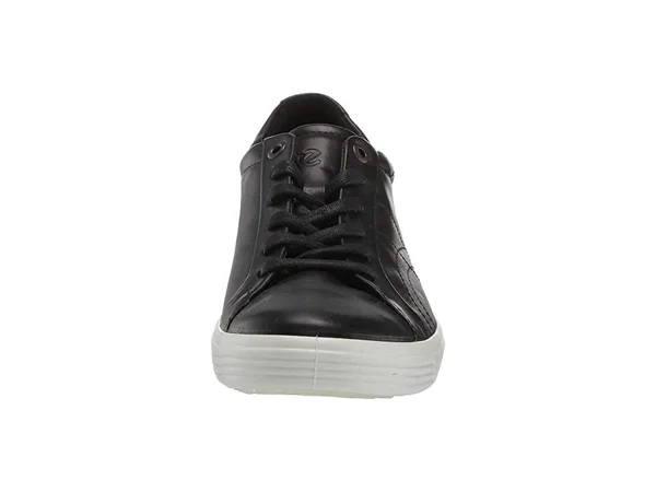 Ecco Women's Soft 7 Stitch Tie Sneaker, Black Leather