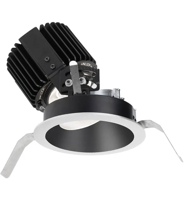 WAC Lighting R4RAT-N927-BKWT Volta LED Module Black White Adjustable Trim