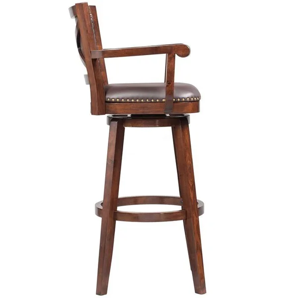 Boraam Broadmoor Swivel Extra Tall Barstool - Cappuccino, 22" x 26.5" x 50"