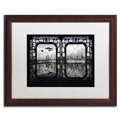 Trademark Fine Art Lake View by Philippe Hugonnard Framed Photographic Print - Matte Color: White - Size: 16x22 H x 20x22 W x 0.5