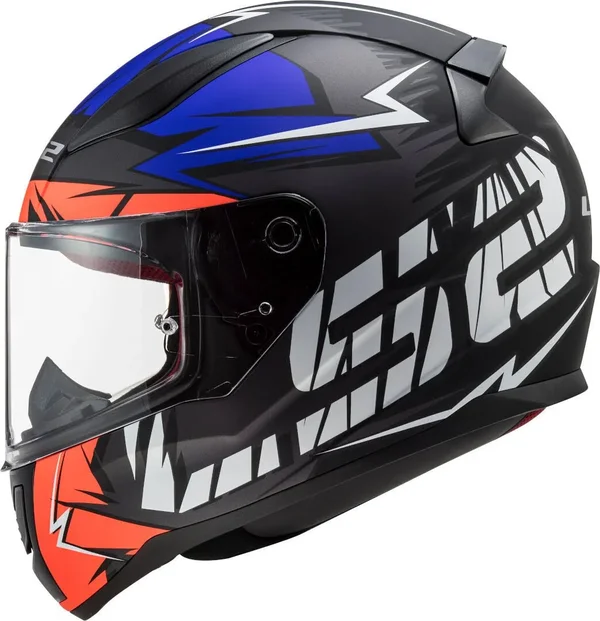 LS2 FF353 Rapid Cromo Helmet, black-red-blue, Size Xs