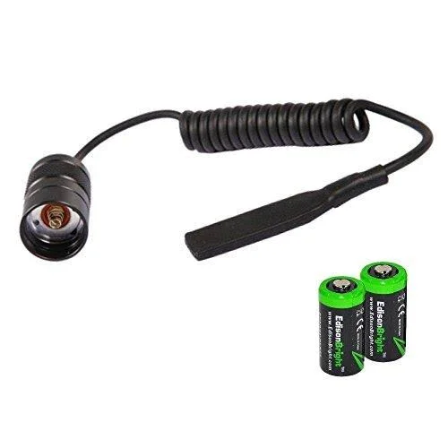 Fenix PD35 Tac 1000 Lumen Cree LED Tactical Flashlight AR102 Pressure Switch with Two EdisonBright CR123A Lithium Batteries