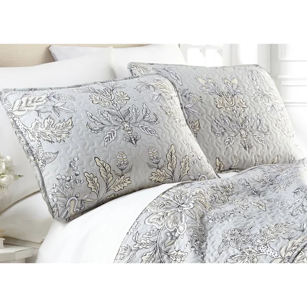 Vintage Garden Quilt and Sham Set - Blue - Twin - Twin XL