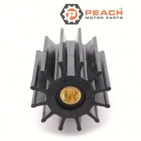 Peach Motor Parts PM-09-705BT-1 Impeller - Water Pump (Neoprene); Fits Sherwood : 18000K-SHW, 18000k, Johnson Pump : 09-705BT-1