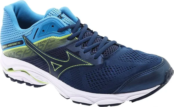 Men's Mizuno Wave Inspire 15 Running Shoe - Size: 16, Blue Wing Teal/Dress Blue