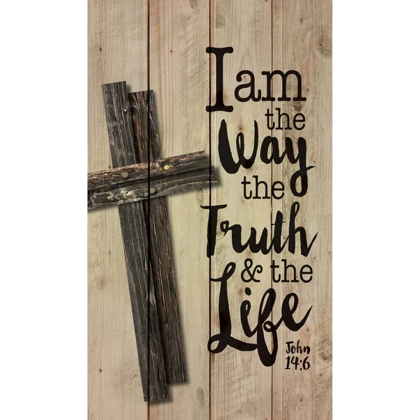 P. Graham Dunn I Am The Way The Truth and The Life Cross Design 24 x 14 Wood Pallet Wall Art Sign Plaque