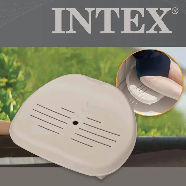 Intex Inflatable Hot Tub Seat, Attachable Cup Holder, Inflatable Head Rest