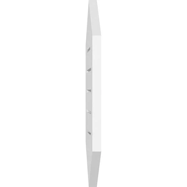Ekena Millwork GVPVP22X3401SF-10 22x22W x 34x22H Vertical Peaked Surface Mount PVC Gable Vent 10/12 Pitch: Functional, w/ 3-1/2x