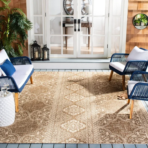 Safavieh 4& x 6& Beach House BHS174Q Red Creme Rug