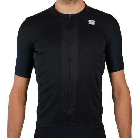 Sportful Strike Short Sleeve Jersey Black White Grey - S