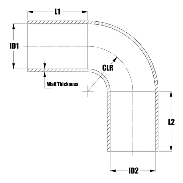 HPS 2.75x22 > 31/8x22 ID 4ply Silicone 90 Deg Elbow Reducer Hose Blue 70mm > 80mm ID