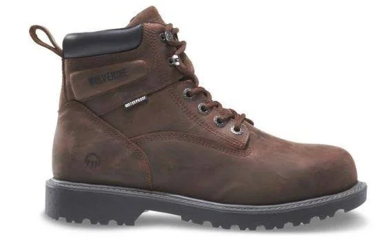 Wolverine Men's Floorhand 6 in. Waterproof Steel Toe Work Boot - Brown