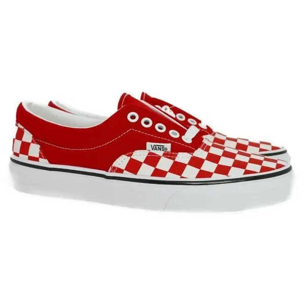 Vans Era (Checkerboard Racing Red/True White) Men's Skate Shoes-10