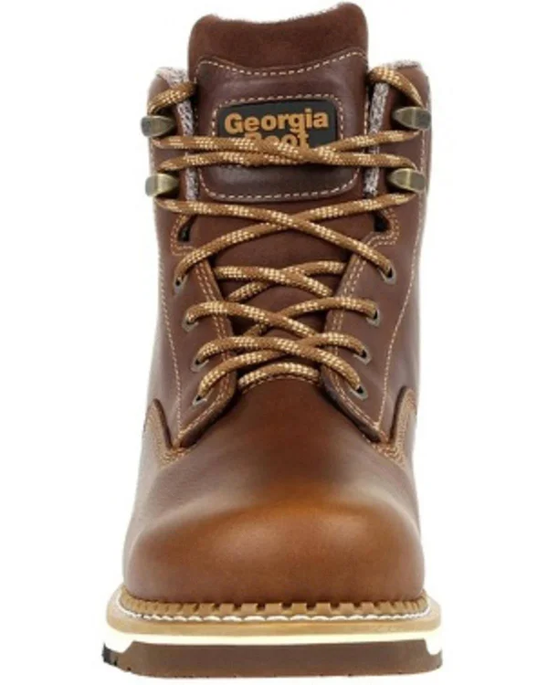Men's Brown Georgia Boot Amp LT Wedge Waterproof Work Boot Size 10.5