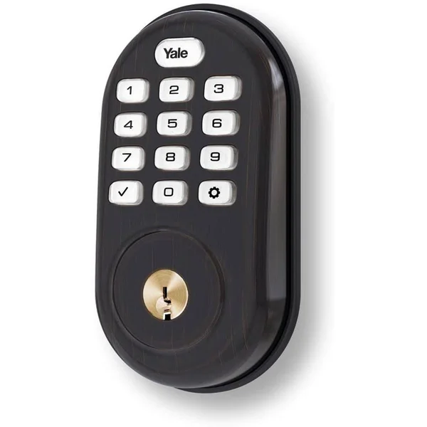 Yale Real Living YRD256 Assure Lock SL - Door lock - combination - electronic - smart lock - touch keypad - Z-Wave - satin nickel