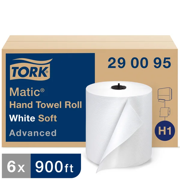 Tork Advanced Soft Matic Hand Towel Roll - 7.7x22 x 900 ft, 6 Rolls (TRK290095)