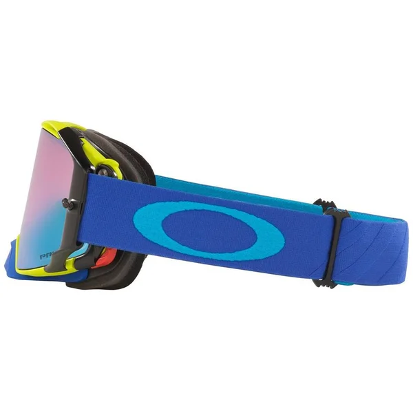 Oakley Airbrake MX Tuff Blocks Green Lens Blue