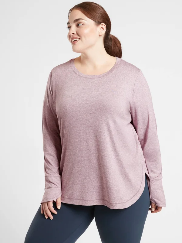Athleta Women's Uptempo Top Velvety Pink/ Flora Mauve Size M