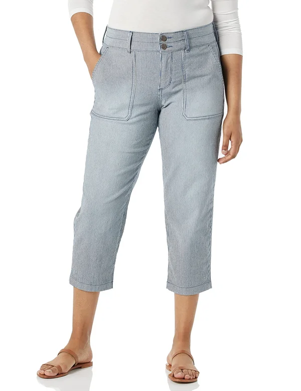Bandolino Women's Utility High Rise Straight Leg Capri