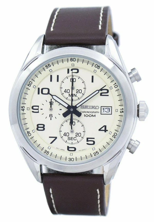Seiko Chronograph Cream Dial Men's Watch SSB273P1