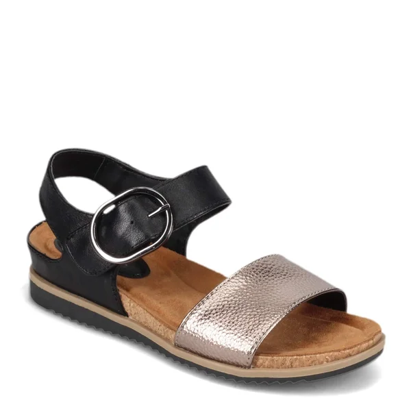 Women's Eurosoft Lasara Wedge Sandal - Black - Size 8