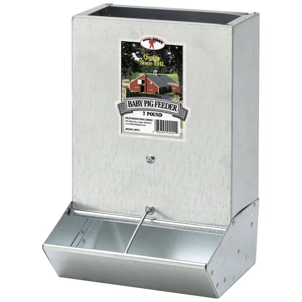 Little Giant BPF2 Mountable 2 Hole Baby Piglet Trough Feeder, 7 Pound (8 Pack)