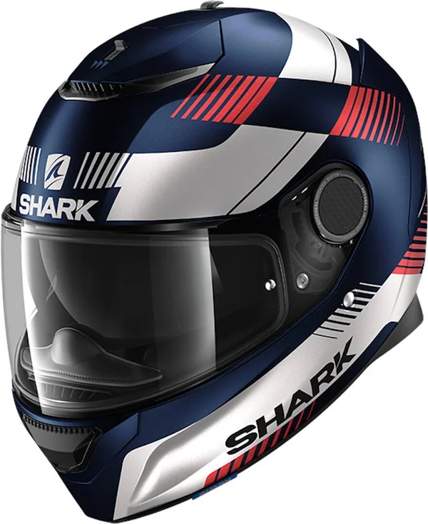 Shark Spartan 1.2 Strad Mat Helmet Blue White Red