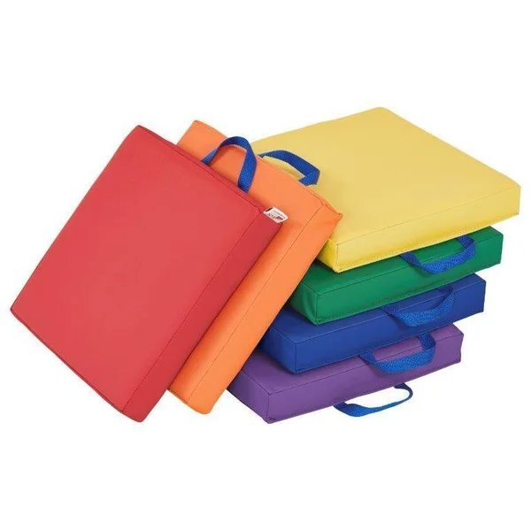 Ecr4kids SoftZone Square Floor Cushion with Handle, 6-Piece