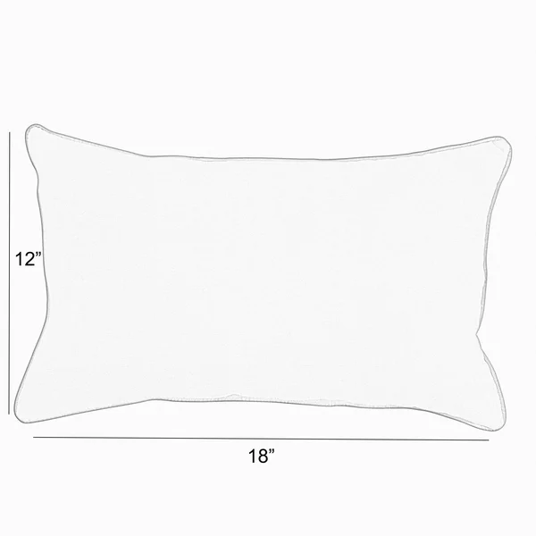 Sunbrella Dupione Cornsilk Corded Indoor/ Outdoor Pillows (Set of 2) 12 in x 18 in