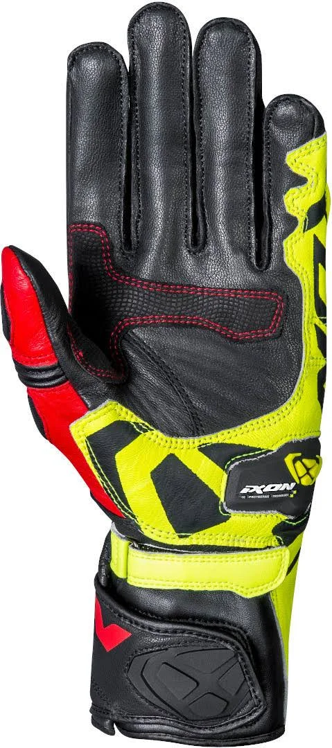 Ixon RS Circuit-R Motorcycle Gloves - black-red-yellow, Size M