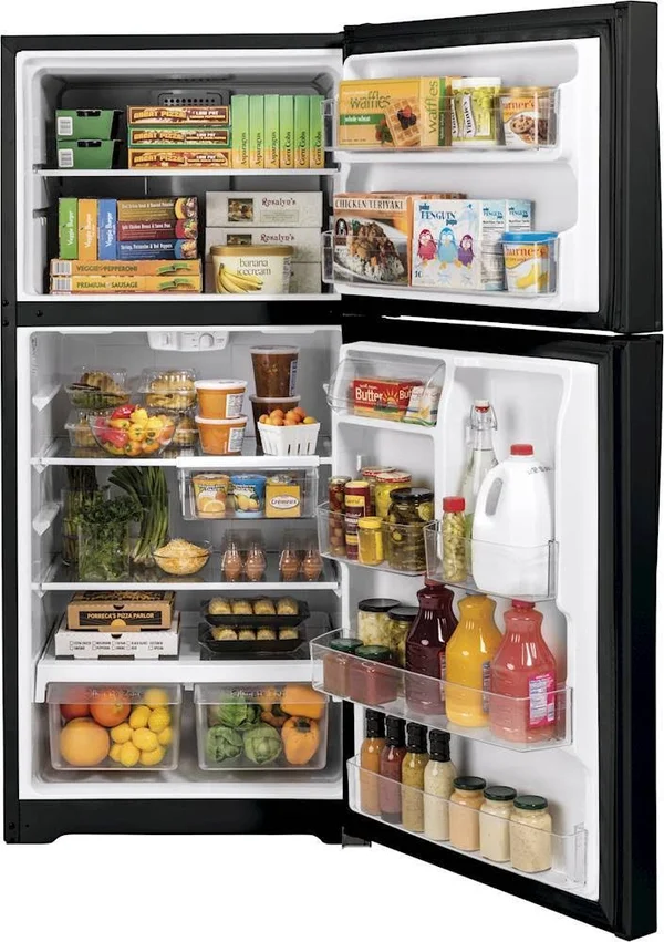 GE 21.9 Cu. ft. Top Freezer Refrigerator - Black (GTS22KGNRBB)