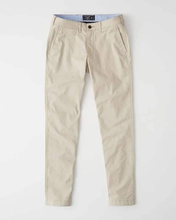 Abercrombie & Fitch Men's Super Skinny Chinos in Light Khaki - Size 32 x 34