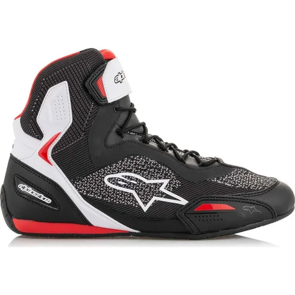Alpinestars Faster-3 Rideknit Shoes Black White Red 6
