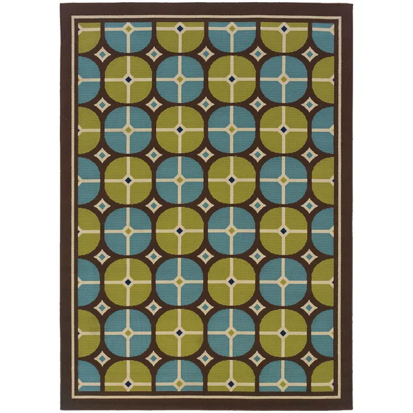 Oriental Weavers Caspian 1447X 6&7x22 x 9&6x22 Brown Rug