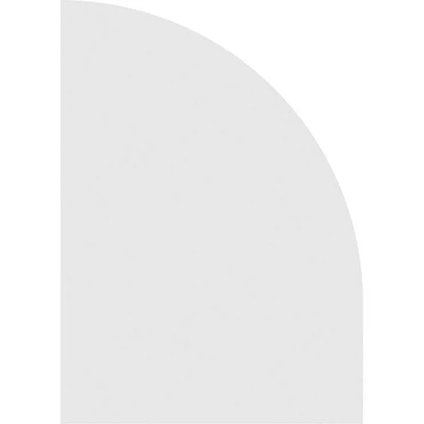 Ekena Millwork GVPQL26X3601SN 26x22W x 36x22H Quarter Round Top Left Surface Mount PVC Gable Vent: Non-Functional - w/ 3-1/2x22W