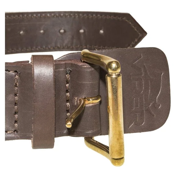 Dogline-Viper V3101-6 Two-Ply Leather Collar with Handle Brown - 2 W x