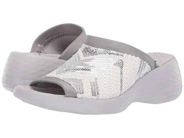 Bzees Jubilee Sandal - Women's - White/Silver