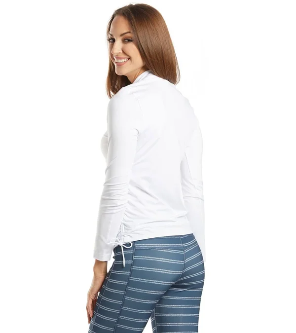 Carve Designs Cruz Rashguard - Women's White/Navy Pull - Xs
