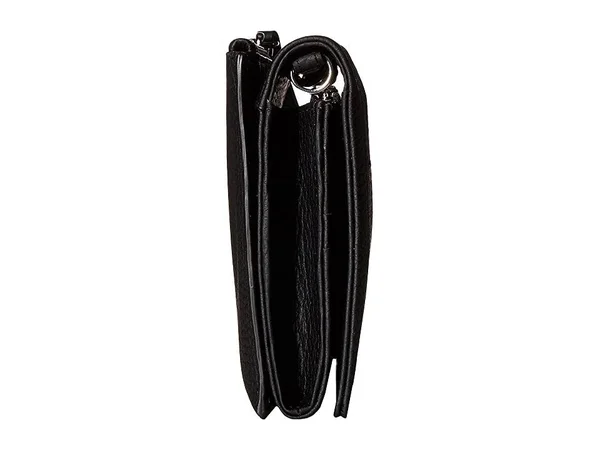 AllSaints Fetch Chain Leather Wallet Crossbody Bag - Black
