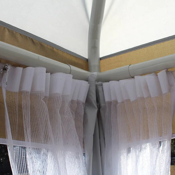 13& x 13& Garden Party Canopy with Cover Caramel Creme - King Canopy
